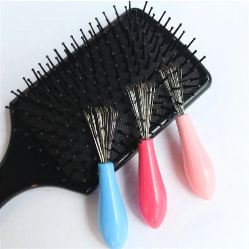 Comb Brush Cleaner Cleaner Remover Embedded Beauty Tool Plastic Handle Hair Comb Cleanup Hook Salon Hairdressing Tool Barber