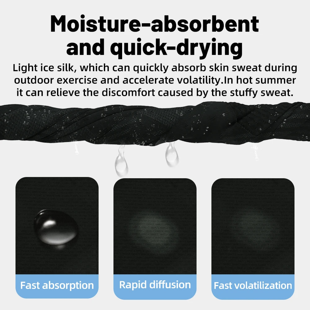 X-TIGER Cycling Face Mask Summer Ice Silk UV Protection Mask Breathable Quick Drying Sports Face Scarf Bike Motorcycle Mask