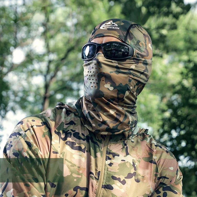 Camouflage Mask Cycling Balaclava Full Cover Face Mask Cap Quick Dry Lycra Summer Sun Ultra UV Protection Outdoor Ski Hunting