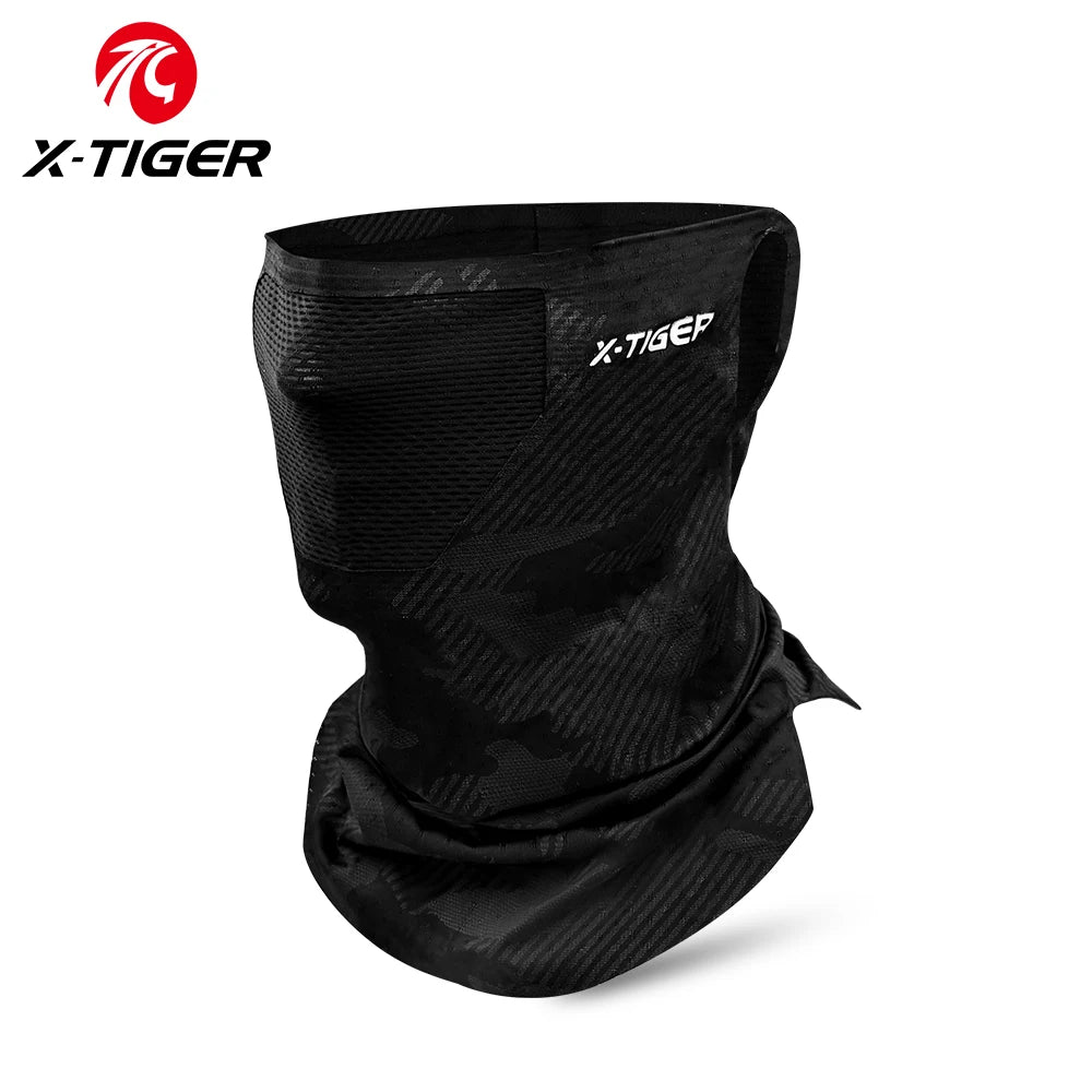 X-TIGER Cycling Face Mask Summer Ice Silk UV Protection Mask Breathable Quick Drying Sports Face Scarf Bike Motorcycle Mask