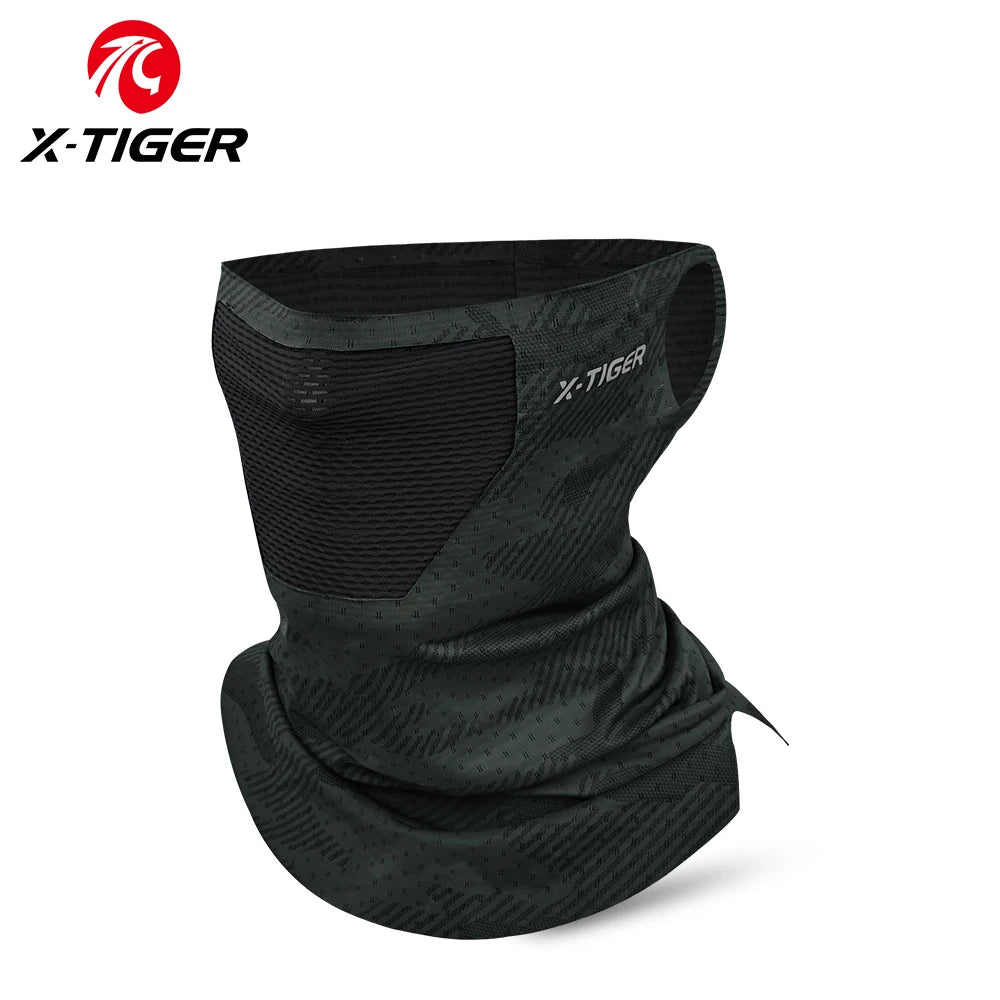 X-TIGER Cycling Face Mask Summer Ice Silk UV Protection Mask Breathable Quick Drying Sports Face Scarf Bike Motorcycle Mask