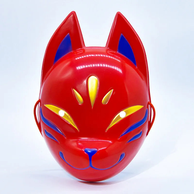 Fox Face Mask Lightweight Cosplay Animal Face Cover Hair Accessory Masquerade Costume Face Cover for Halloween Party Props