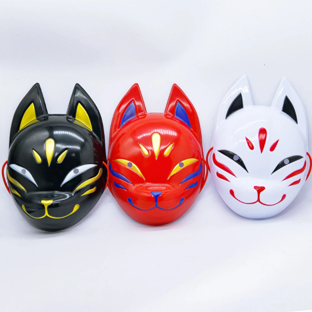 Fox Face Mask Lightweight Cosplay Animal Face Cover Hair Accessory Masquerade Costume Face Cover for Halloween Party Props