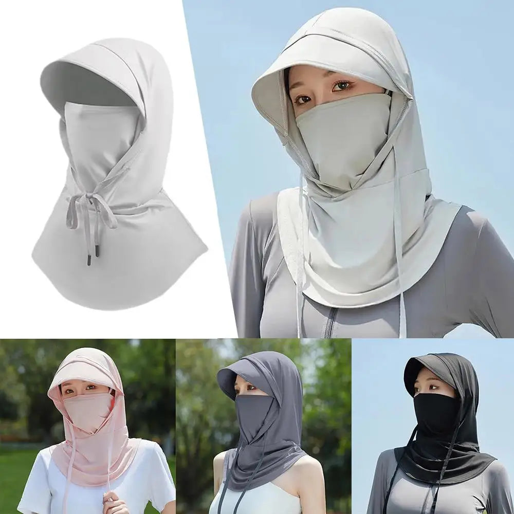 Men Breathable Full Head Mask Women Summer Sun Protection Cooling Long Balaclava Face Mask Neck Cover for Cycling Fishing