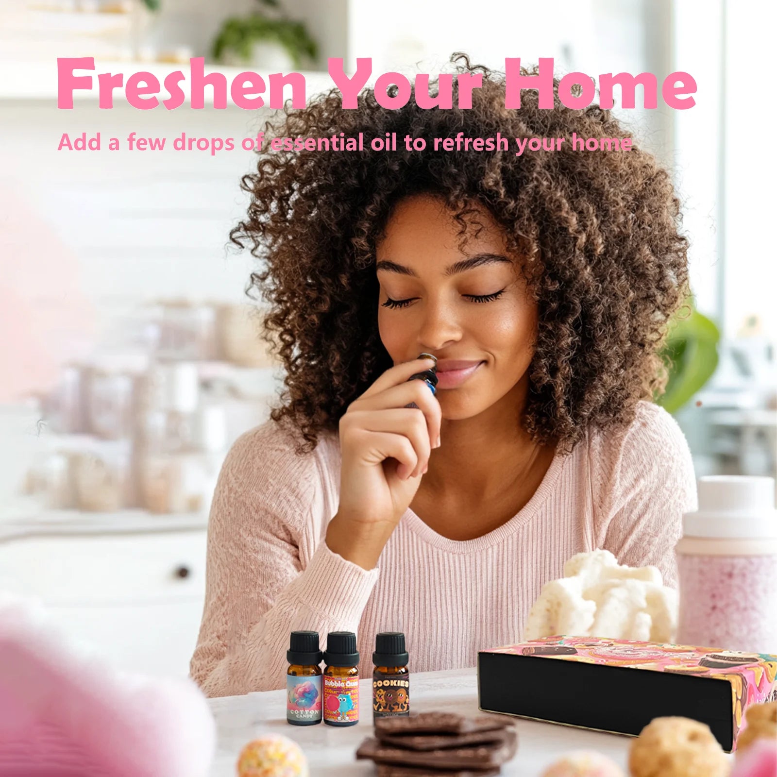 6PC/1PC 10ML Delicious Essential Oils Skincare Women Perfume Chocolate Cookies Lollipop Taro Cotton Candy Bubble Gum Sweet Gift