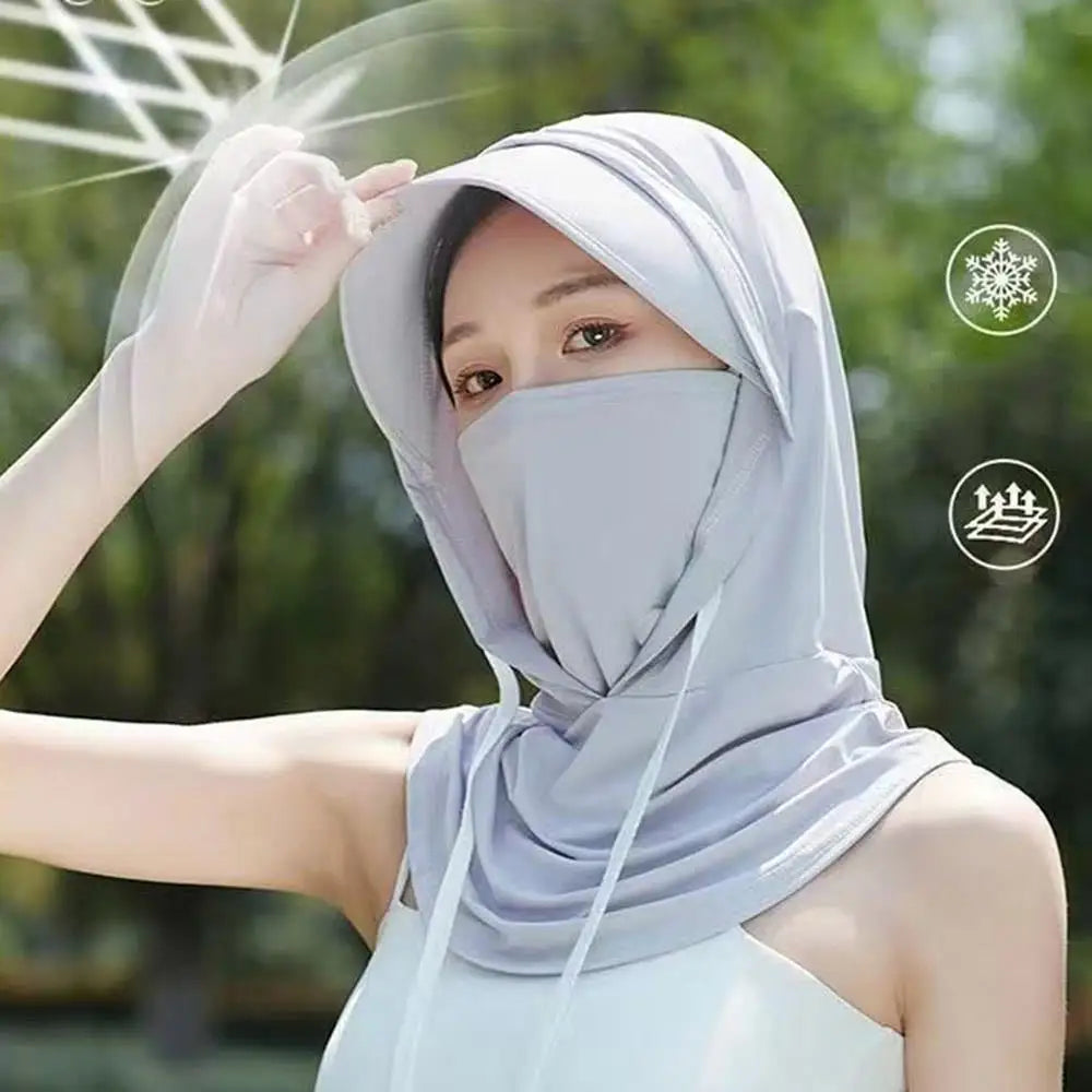 Men Breathable Full Head Mask Women Summer Sun Protection Cooling Long Balaclava Face Mask Neck Cover for Cycling Fishing