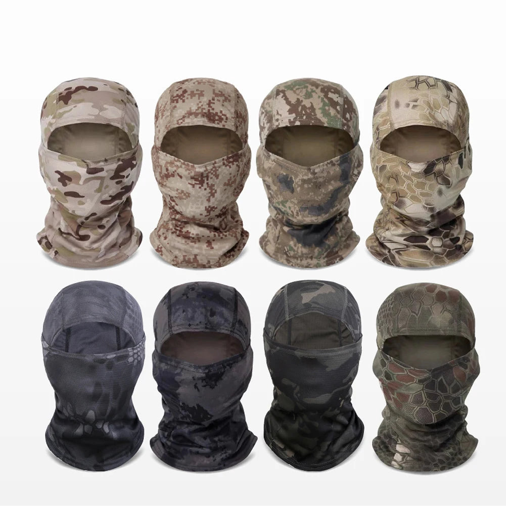Camouflage Mask Cycling Balaclava Full Cover Face Mask Cap Quick Dry Lycra Summer Sun Ultra UV Protection Outdoor Ski Hunting